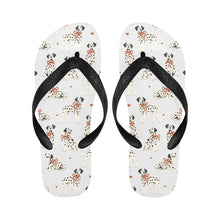 Load image into Gallery viewer, Dalmatians in Holiday Ribbons Unisex Slippers-3