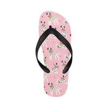 Load image into Gallery viewer, Dalmatians in Holiday Ribbons Unisex Slippers-5