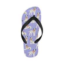 Load image into Gallery viewer, Dalmatians in Holiday Ribbons Unisex Slippers-CornflowerBlue_1-S-18