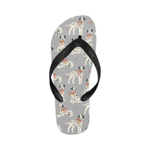 Load image into Gallery viewer, Dalmatians in Holiday Ribbons Unisex Slippers-DarkGray-S-22