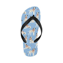 Load image into Gallery viewer, Dalmatians in Holiday Ribbons Unisex Slippers-LightSkyBlue-S-8