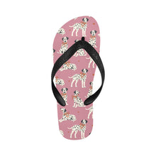 Load image into Gallery viewer, Dalmatians in Holiday Ribbons Unisex Slippers-PaleVioletRed1-S-6