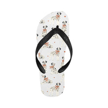 Load image into Gallery viewer, Dalmatians in Holiday Ribbons Unisex Slippers-WhiteSmoke-S-1