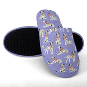 Dalmatians in Holiday Ribbons Women's Cotton Mop Slippers-Footwear-Accessories, Dalmatian, Dog Mom Gifts, Slippers-29
