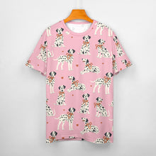 Load image into Gallery viewer, Dalmatians in Holiday Ribbons Women's Cotton T-Shirt-Apparel--12