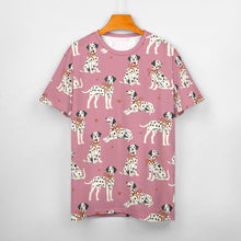 Load image into Gallery viewer, Dalmatians in Holiday Ribbons Women's Cotton T-Shirt-Apparel--13