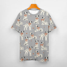 Load image into Gallery viewer, Dalmatians in Holiday Ribbons Women's Cotton T-Shirt-Apparel--37