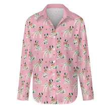 Load image into Gallery viewer, Dalmatians in Holiday Ribbons Women's Shirt-Apparel-Apparel,Dalmatian,Dog Mom Gifts,Shirt-11