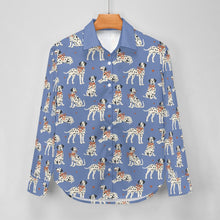 Load image into Gallery viewer, Dalmatians in Holiday Ribbons Women's Shirt-Apparel-Apparel,Dalmatian,Dog Mom Gifts,Shirt-13