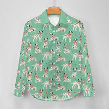 Load image into Gallery viewer, Dalmatians in Holiday Ribbons Women's Shirt-Apparel-Apparel,Dalmatian,Dog Mom Gifts,Shirt-16