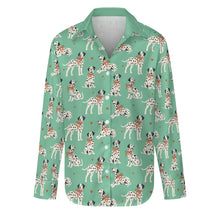 Load image into Gallery viewer, Dalmatians in Holiday Ribbons Women's Shirt-Apparel-Apparel,Dalmatian,Dog Mom Gifts,Shirt-17