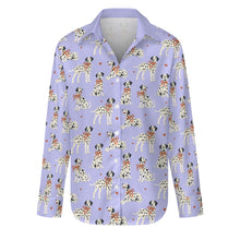 Load image into Gallery viewer, Dalmatians in Holiday Ribbons Women's Shirt-Apparel-Apparel,Dalmatian,Dog Mom Gifts,Shirt-20