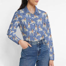 Load image into Gallery viewer, Dalmatians in Holiday Ribbons Women's Shirt-Apparel-Apparel,Dalmatian,Dog Mom Gifts,Shirt-30