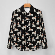 Load image into Gallery viewer, Dalmatians in Holiday Ribbons Women's Shirt-Apparel-Apparel,Dalmatian,Dog Mom Gifts,Shirt-7