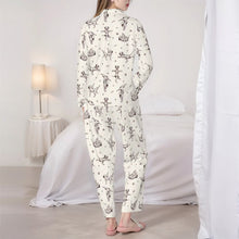 Load image into Gallery viewer, Dalmatians Pajamas for Women - XL Available - Dalmatians Doing Yoga-Pajamas-Apparel,Dalmatian,Dog Mom Gifts,Pajamas-5