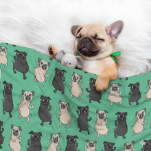 Load image into Gallery viewer, Dancing Pug Love Blanket for Dog-Dog Blanket-Blankets,Home Decor,Pug-1