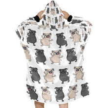 Load image into Gallery viewer, Dancing Pugs Love Blanket Hoodie for Women-Apparel-Apparel, Blankets-9