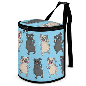 Dancing Pugs Love Multipurpose Car Storage Bag - 4 Colors-Car Accessories-Bags, Car Accessories, Pug, Pug - Black-Sky Blue-10