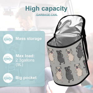 Dancing Pugs Love Multipurpose Car Storage Bag - 4 Colors-Car Accessories-Bags, Car Accessories, Pug, Pug - Black-13