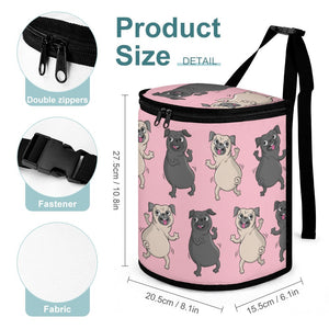 Dancing Pugs Love Multipurpose Car Storage Bag - 4 Colors-Car Accessories-Bags, Car Accessories, Pug, Pug - Black-16