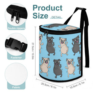 Dancing Pugs Love Multipurpose Car Storage Bag - 4 Colors-Car Accessories-Bags, Car Accessories, Pug, Pug - Black-3
