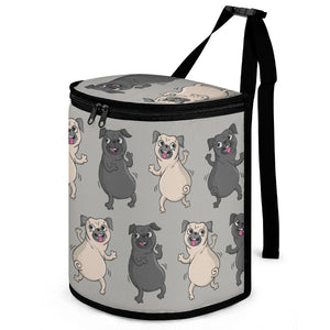 Dancing Pugs Love Multipurpose Car Storage Bag - 4 Colors-Car Accessories-Bags, Car Accessories, Pug, Pug - Black-Gray-5