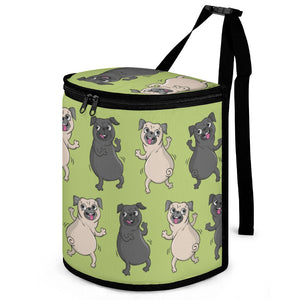 Dancing Pugs Love Multipurpose Car Storage Bag - 4 Colors-Car Accessories-Bags, Car Accessories, Pug, Pug - Black-Green-8