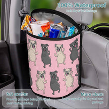 Load image into Gallery viewer, Dancing Pugs Love Multipurpose Car Storage Bag - 4 Colors-Car Accessories-Bags, Car Accessories, Pug, Pug - Black-Pink-1