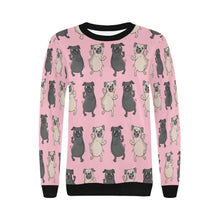 Load image into Gallery viewer, Dancing Pugs Love Women&#39;s Sweatshirt-Apparel-Apparel, Pug, Sweatshirt-10