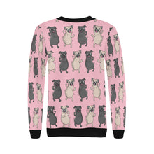 Load image into Gallery viewer, Dancing Pugs Love Women&#39;s Sweatshirt-Apparel-Apparel, Pug, Sweatshirt-4