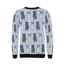 Load image into Gallery viewer, Dancing Pugs Love Women&#39;s Sweatshirt-Apparel-Apparel, Pug, Sweatshirt-5