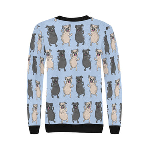 Dancing Pugs Love Women's Sweatshirt-Apparel-Apparel, Pug, Sweatshirt-5