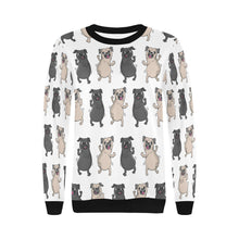 Load image into Gallery viewer, Dancing Pugs Love Women&#39;s Sweatshirt-Apparel-Apparel, Pug, Sweatshirt-6