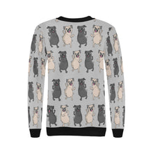 Load image into Gallery viewer, Dancing Pugs Love Women&#39;s Sweatshirt-Apparel-Apparel, Pug, Sweatshirt-8