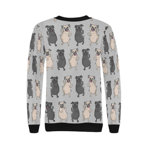 Dancing Pugs Love Women's Sweatshirt-Apparel-Apparel, Pug, Sweatshirt-8