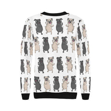 Load image into Gallery viewer, Dancing Pugs Love Women&#39;s Sweatshirt-Apparel-Apparel, Pug, Sweatshirt-9