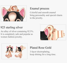 Load image into Gallery viewer, Dangling Boston Terrier Love Silver Earrings-Dog Themed Jewellery-Boston Terrier, Earrings, Jewellery-12