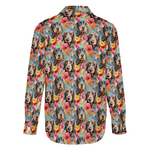 Floral Fantasy Dachshunds Women's Shirt-Apparel-Apparel, Dachshund, Shirt-12