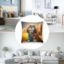 Load image into Gallery viewer, Desert Dreamer Shih Tzu Plush Pillow Case-Cushion Cover-Dog Dad Gifts, Dog Mom Gifts, Home Decor, Pillows, Shih Tzu-4