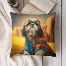 Load image into Gallery viewer, Desert Dreamer Shih Tzu Plush Pillow Case-Cushion Cover-Dog Dad Gifts, Dog Mom Gifts, Home Decor, Pillows, Shih Tzu-8