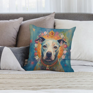 Divine Gaze Pit Bull Plush Pillow Case-Cushion Cover-Dog Dad Gifts, Dog Mom Gifts, Home Decor, Pillows, Pit Bull-2