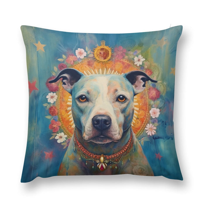 Divine Gaze Pit Bull Plush Pillow Case-Cushion Cover-Dog Dad Gifts, Dog Mom Gifts, Home Decor, Pillows, Pit Bull-12 