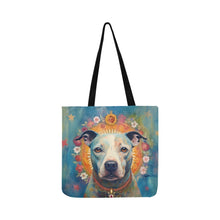 Load image into Gallery viewer, Divine Gaze Pit Bull Shopping Tote Bag-Accessories-Accessories, Bags, Dog Dad Gifts, Dog Mom Gifts, Pit Bull-White-ONESIZE-2
