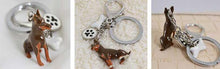 Load image into Gallery viewer, Doberman Love 3D Metal Keychain-Key Chain-Accessories, Doberman, Dogs, Keychain-2