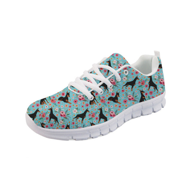 Doberman Love Women's Sneakers-Footwear-Doberman, Dogs, Footwear, Shoes-Doberman-7-1