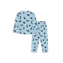 Load image into Gallery viewer, Doberman Pajamas for Women - XL Available - Black and Tan Dobermans Doing Yoga-Pajamas-Apparel,Doberman,Dog Mom Gifts,Pajamas-10