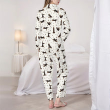 Load image into Gallery viewer, Doberman Pajamas for Women - XL Available - Black and Tan Dobermans Doing Yoga-Pajamas-Apparel,Doberman,Dog Mom Gifts,Pajamas-5