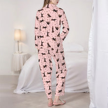Load image into Gallery viewer, Doberman Pajamas for Women - XL Available - Black and Tan Dobermans Doing Yoga-Pajamas-Apparel,Doberman,Dog Mom Gifts,Pajamas-6