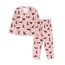 Load image into Gallery viewer, Doberman Pajamas for Women - XL Available - Black and Tan Dobermans Doing Yoga-Pajamas-Apparel,Doberman,Dog Mom Gifts,Pajamas-7