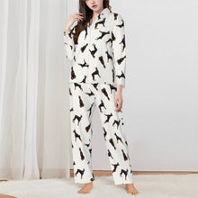 Load image into Gallery viewer, Doberman Pajamas for Women - XL Available - Yes I Love Black and Tan Dobermans-Pajamas-Apparel,Doberman,Dog Mom Gifts,Pajamas-White-XS-2